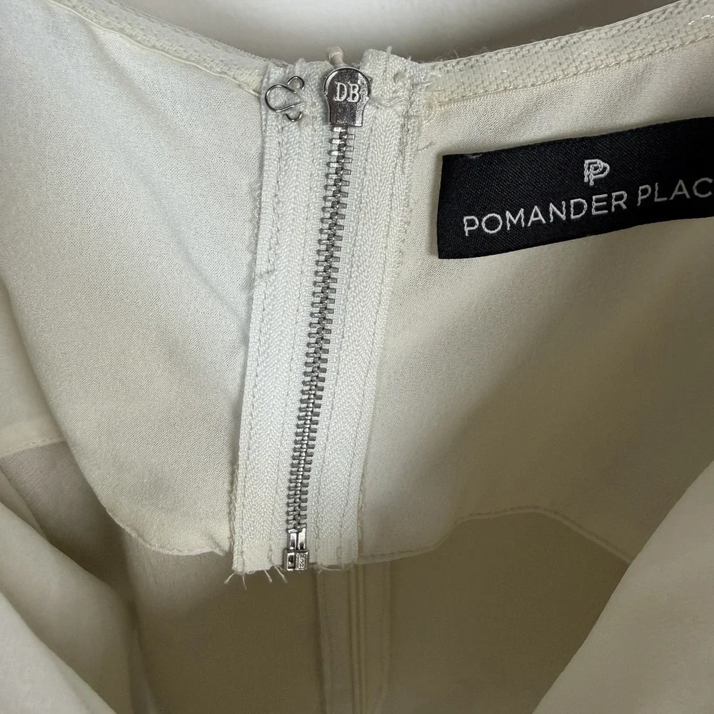 Tuckernuck Pomander Place Puff Sleeve Pippa Blouse Ivory Sz Medium Ballon Sleeve